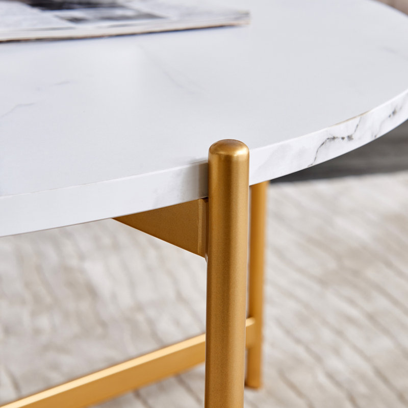 Agathla Coffee Table, Marble, Golden, Marble