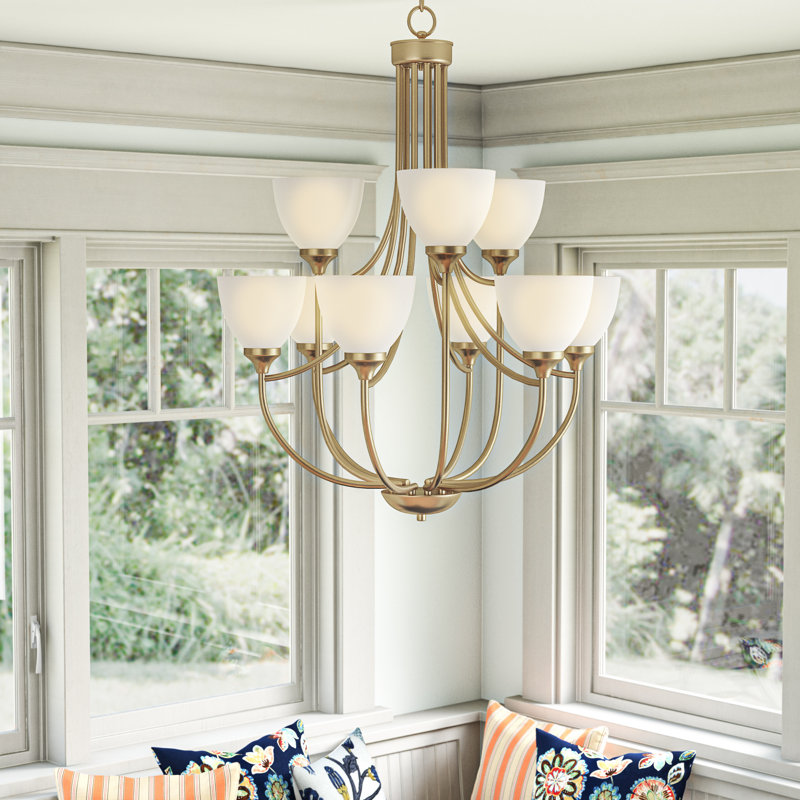Radack 9 - Light Empire Chandelier, Aged Brass