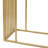 Metal Geometric Gold Console Table with Mirrored Glass Top