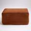 Comfortable Orange Corduroy Ottoman with High-Density Spring Padding and Durable Fabric for Elegant Living