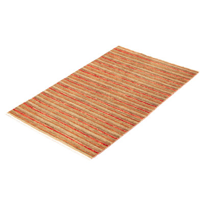 One-of-a-Kind 3'1" X 5'1" New Age Wool Area Rug in Brown