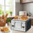 This Four-Piece Stainless Steel Toaster Features A Wide Slot Design, 7 Toasting Settings, A Color LCD Screen, And A Removable Crumb Tray, Making It Convenient And Practical.