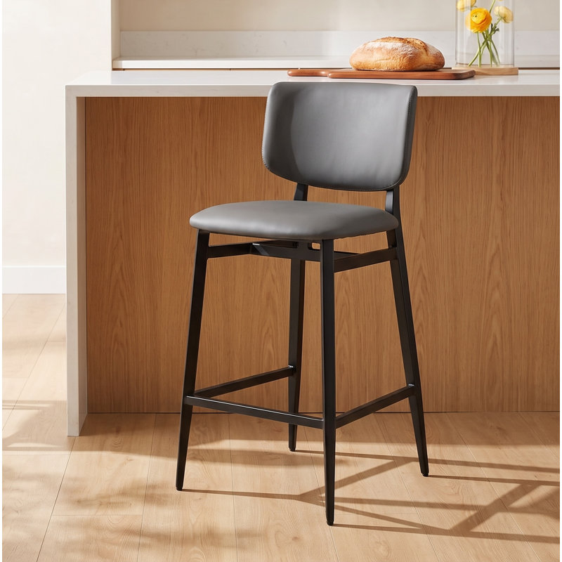 Inola Upholstered Counter Stool with Metal Frame