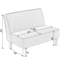 Causeuse sans accoudoir 44 po Devair-1250969153