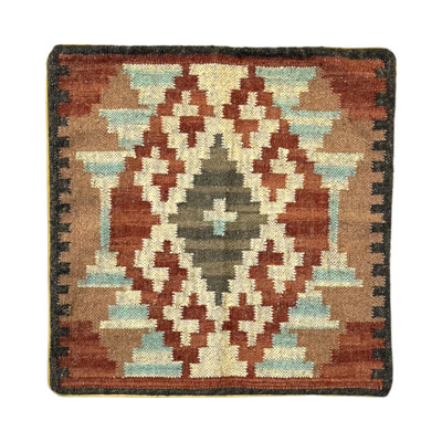 Joseph Geometric Brown Square Cushion