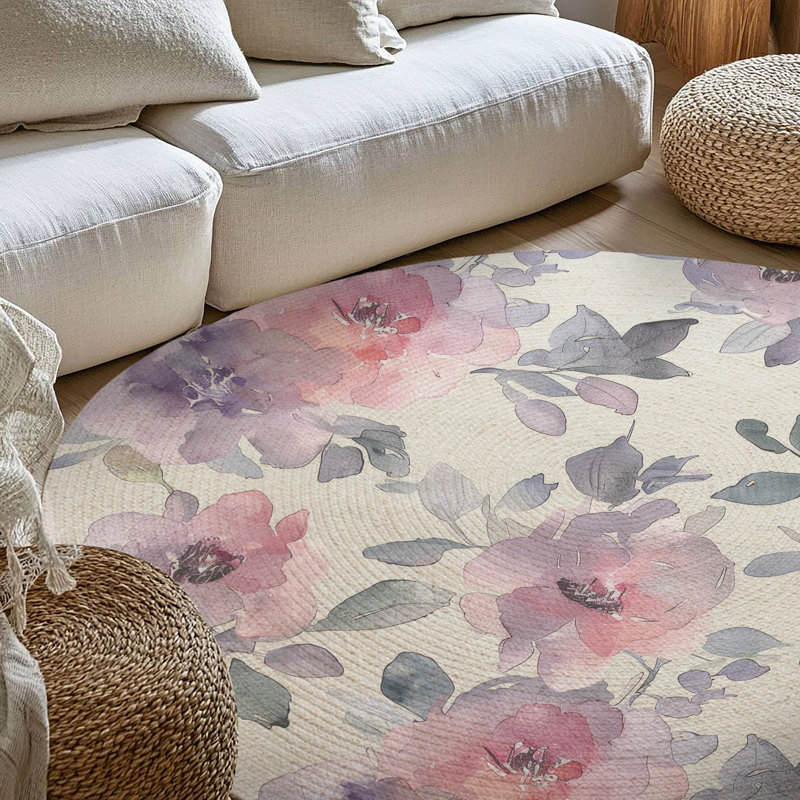 Tapis tressé Petal Trails, Rond 5 pi
