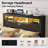 Revan Ivy Bronx Bed Frame With Storage Headboard&footboard, Wooden Platform Bed With Charging Station&led Light,no Box Spring Needed-910134177-910134206