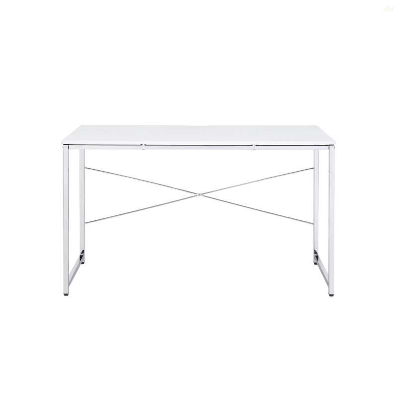 Tennos White & Chrome Finish Writing Desk, White