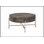 Table basse à finition champagne Weyton avec tiroir et compartiment ouvert pour la vie moderne