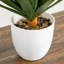 Agave artificielle résistante aux rayons UV dans un pot à fleurs blanc (intérieur / extérieur)-956084611