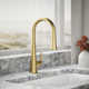 Tone Single Handle Pull Down Kitchen Sink Faucet with Three-Function Pull Down Sprayer
