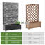 Metal Raised Garden Bed with Trellis on Wheels Weather-Resistant Planter Box with Garden Divider-283436119