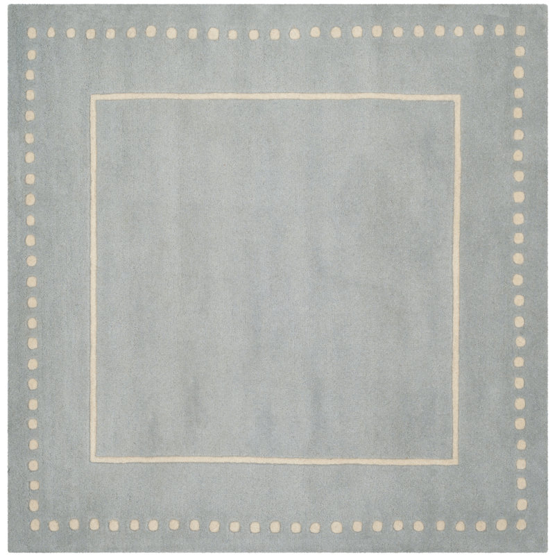 Tapis en laine touffeté à la main Cruz, Carré 7 pi
