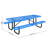 Kristy Commercial Grade Expanded Mesh Metal Outdoor Picnic Table with Anchors-18937253-18937252
