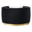 Chaise avec coussin Achelle en velours noir