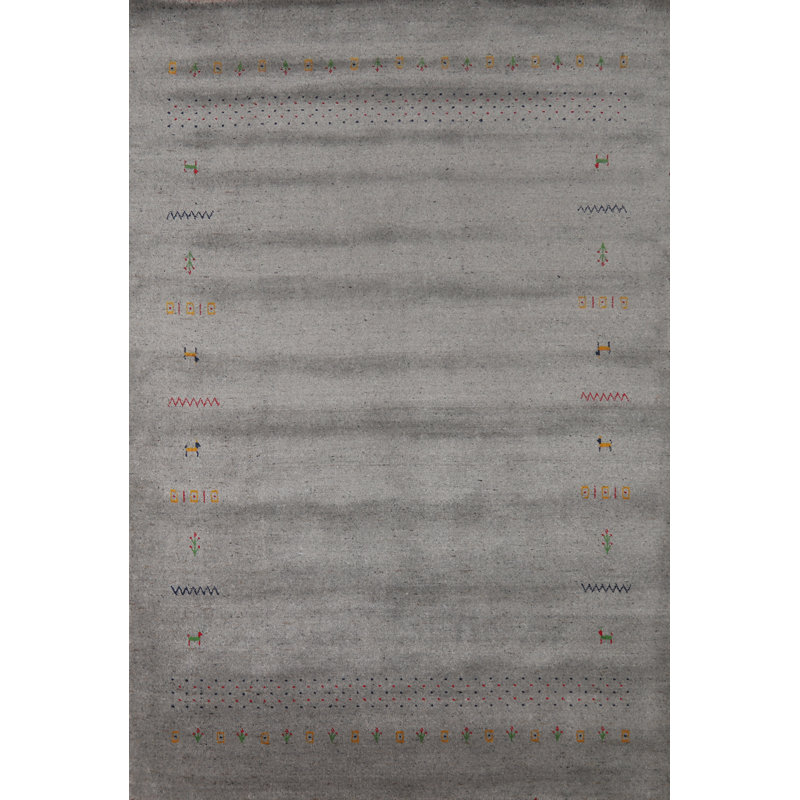 Tapis gris Gabbeh 6x8