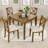 Five Piece Square Dining Table Set with Four Upholstered Chairs