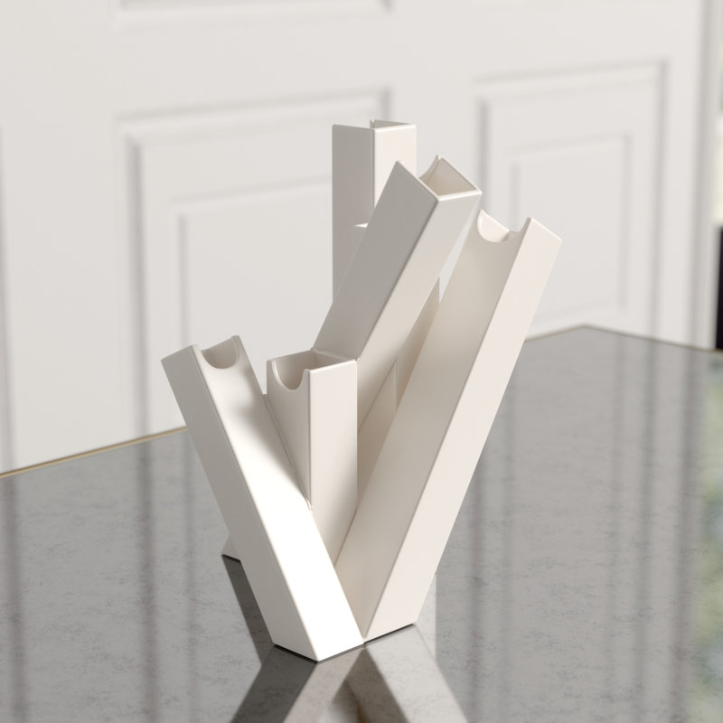 Collage Vase-Matte White, Matte White