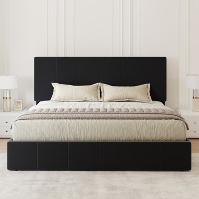 Fully Upholstered Platform Bed, Modern Velvet Bed With Tufted Headboard, No-Dust Design, Queen/Full/King