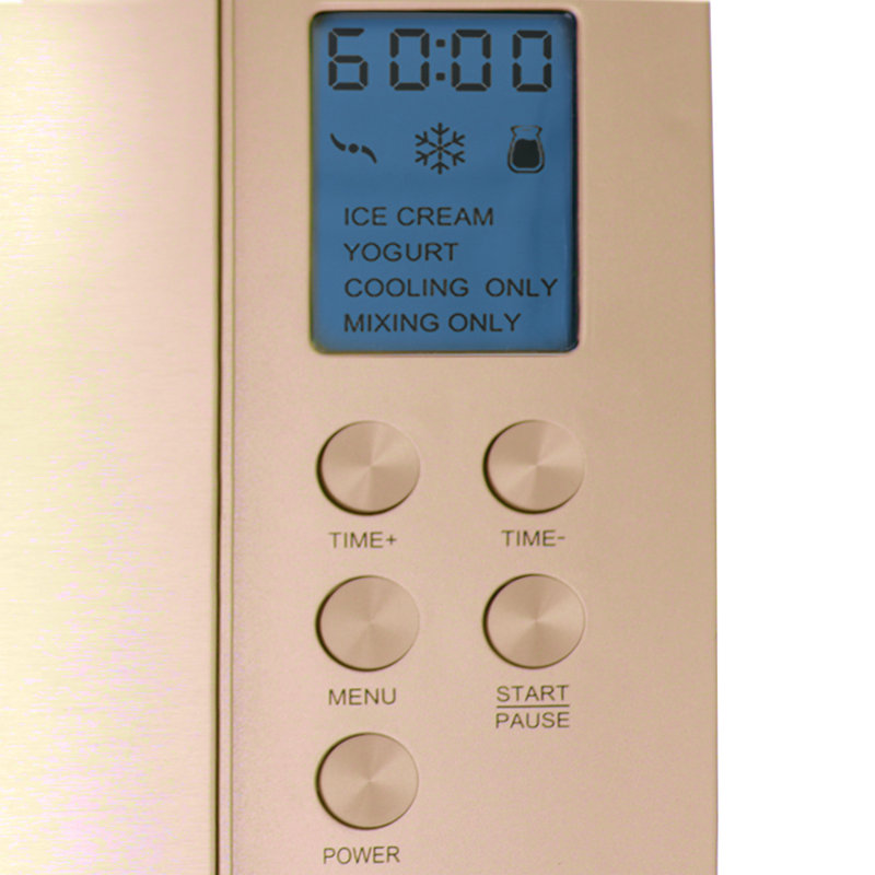 Champagne Gold 2 Quart Automatic Ice Cream and Yogurt Maker
