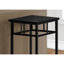 Table d'appoint en stratifié noir avec 2 rangements carrés. Moderne pour la chambre à coucher et le salon. Fabrication en métal. Côté latéral en noir. Étagère pour chambre à coucher et maison. Base. Élégante maison de rangement