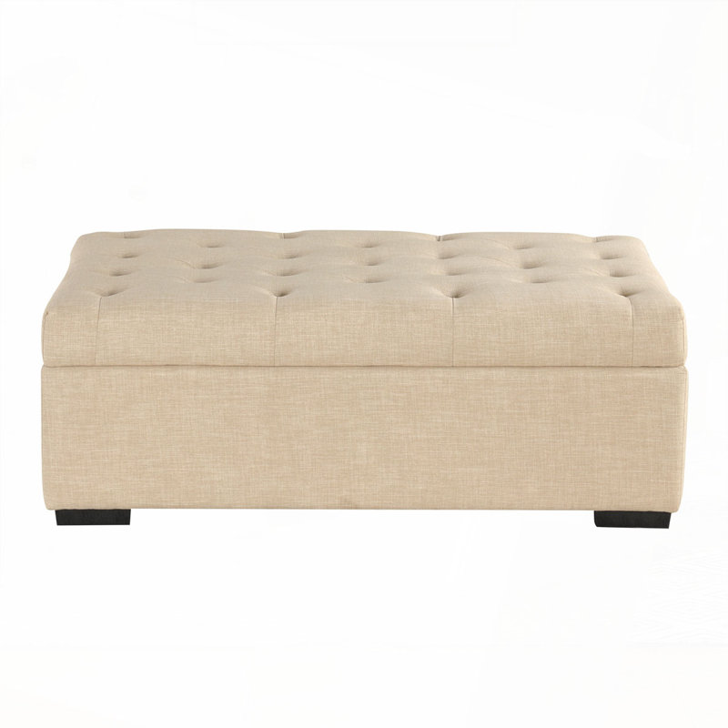 49.6" Ottoman with a Folding Sofa Bed, Convertible Ottoman Sleeper with Memory Mattress and Tufted Design for Living Room
