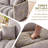 Modern Fabric Sofa Couch, Comfy 3 Seater Cloud Sofa with 2 Pillows, Curved Sofas Deep Seat,  Oversized Loveseat for Living Room-129604681