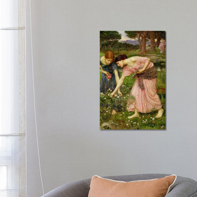 Gather Ye Rosebuds While Ye May', 1909 by John William Waterhouse - Wrapped Canvas Gallery-Wrapped Canvas Giclée