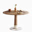 Table de salle à manger ronde en bois 47,2 ", table de cuisine pour 4 à 6 personnes, table de salle à manger moderne, noyer