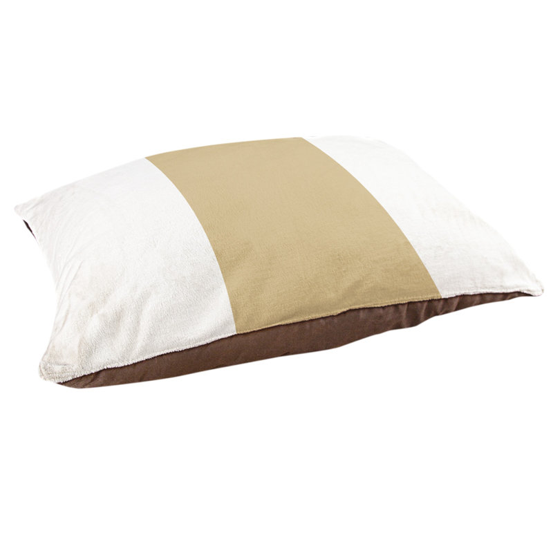 Coussin Detroit, Petit (l 28 po x P 18 po x H 6 po), White/Gold