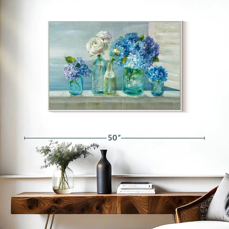 Une belle journée à la plage, Cadre flottant blanc, 37 po x 25 po