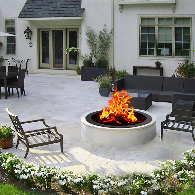 36 inch Inner Fire Pit Ring, 9" H x 40" W x 40" D
