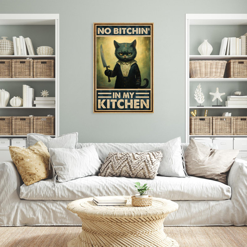 Chat sans bitchin dans ma cuisine, H 20 po x l 16 po x P 1,25 po
