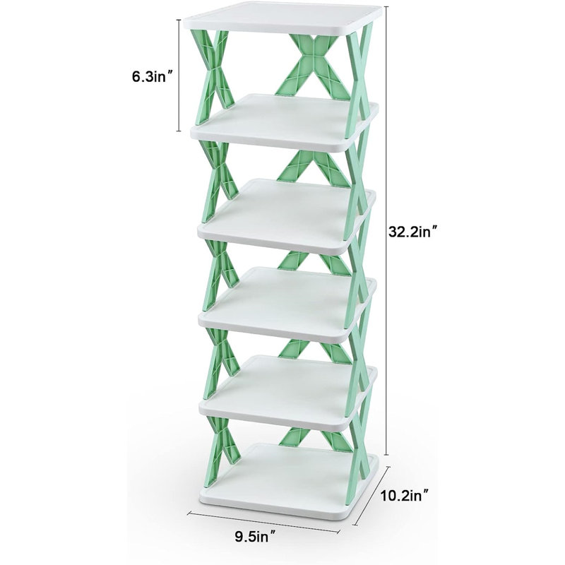 6 Pair Stackable Shoe Rack