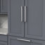 Poignée à poignées de 12 po de la collection Coventry - Chrome - Quincaillerie transitionnelle pour tiroirs et armoires-134159469-134159470