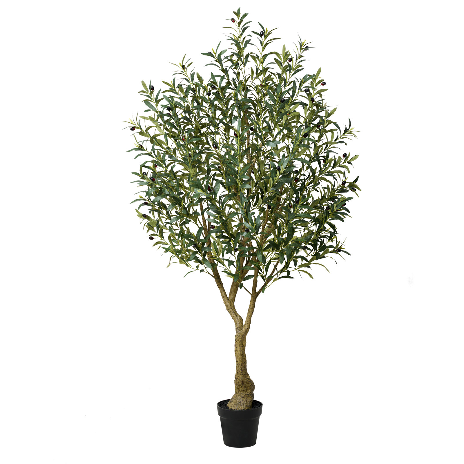 Adcock 84" Olive Tree in Pot, 72"H x 22"W x 22"D
