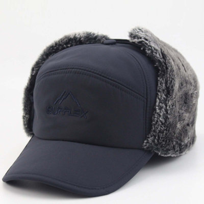 Warmer Cover Windproof Warm Ear Hat Winter 3 In 1 Thermal Lined Trapper Hat With Ear Flap Full Face Warmer Cover Windproof Cycling Motorcycle