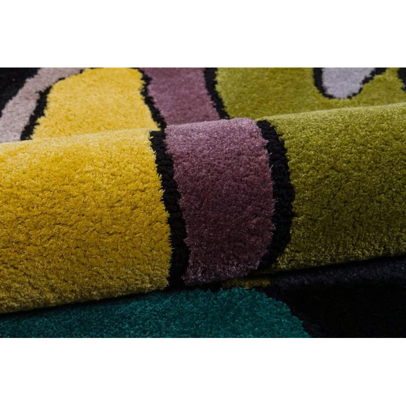 Viscose Striped Indoor Rug, Oval 2'7" x 9'10"