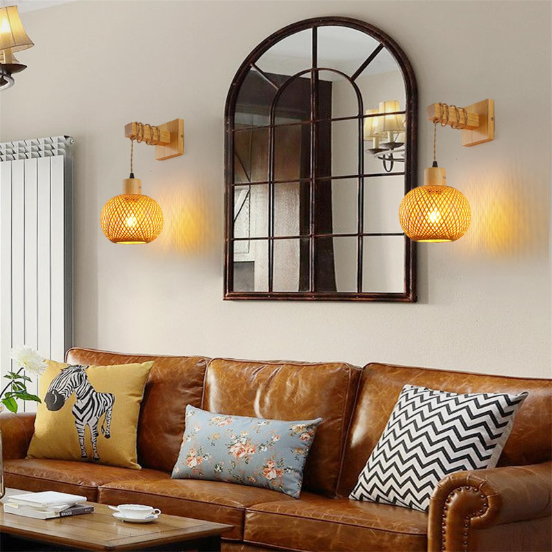 Alsion Manufactured Wood Armed Sconce