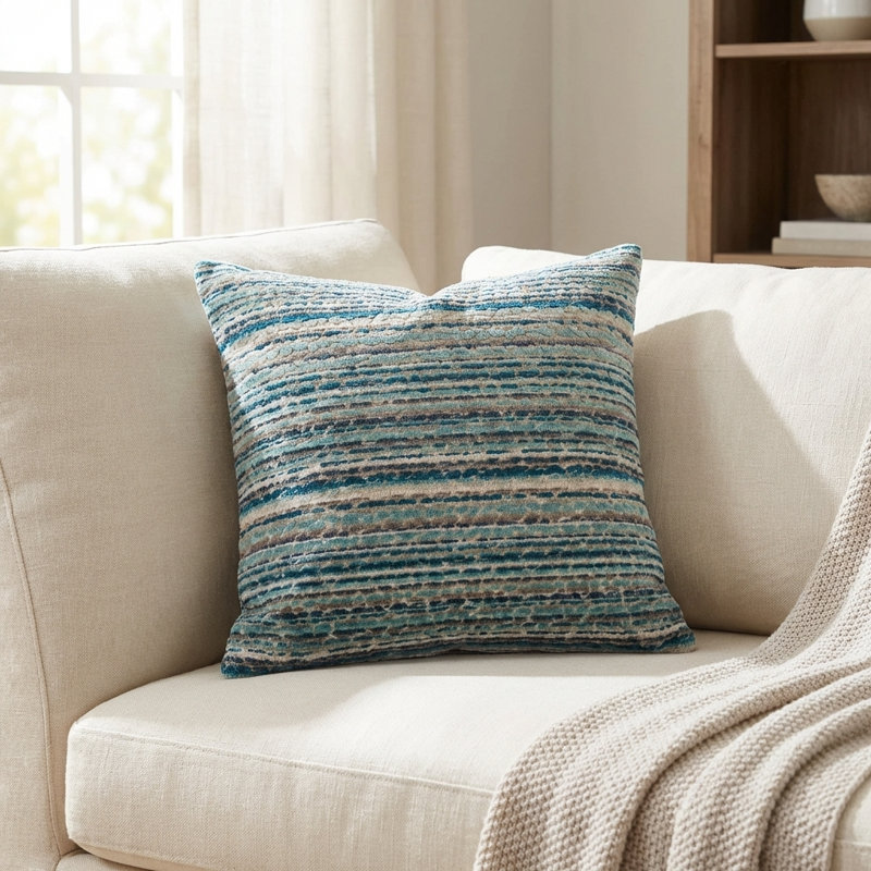 Weave Linen Indoor/Outdoor Pillow Cover & Insert, 16" x 16"