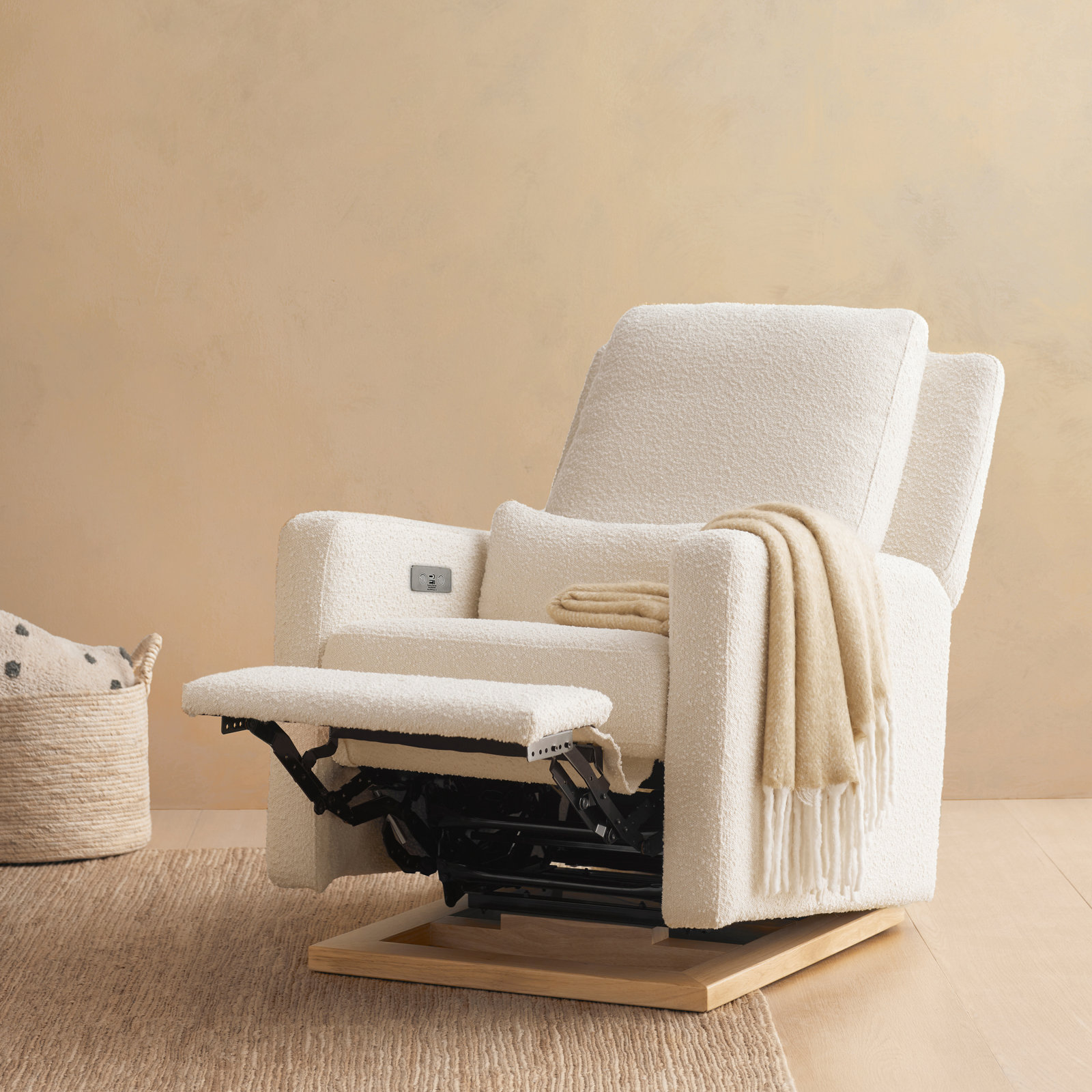 Sigi Nursery Power Recliner, Ivory Boucle