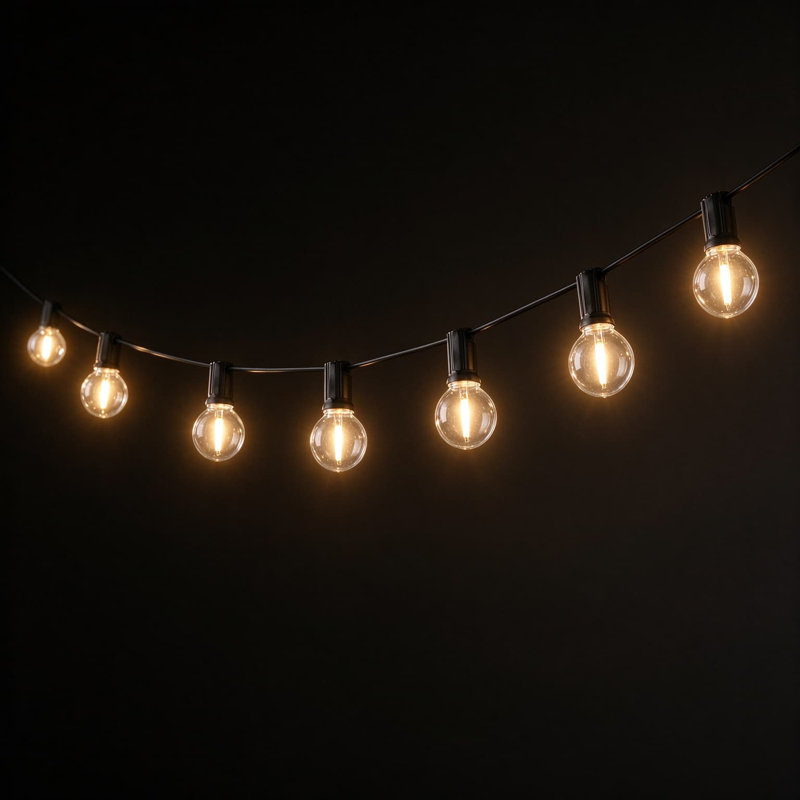 37 - Bulb 1200 in. Outdoor Plug-in LED String Lights