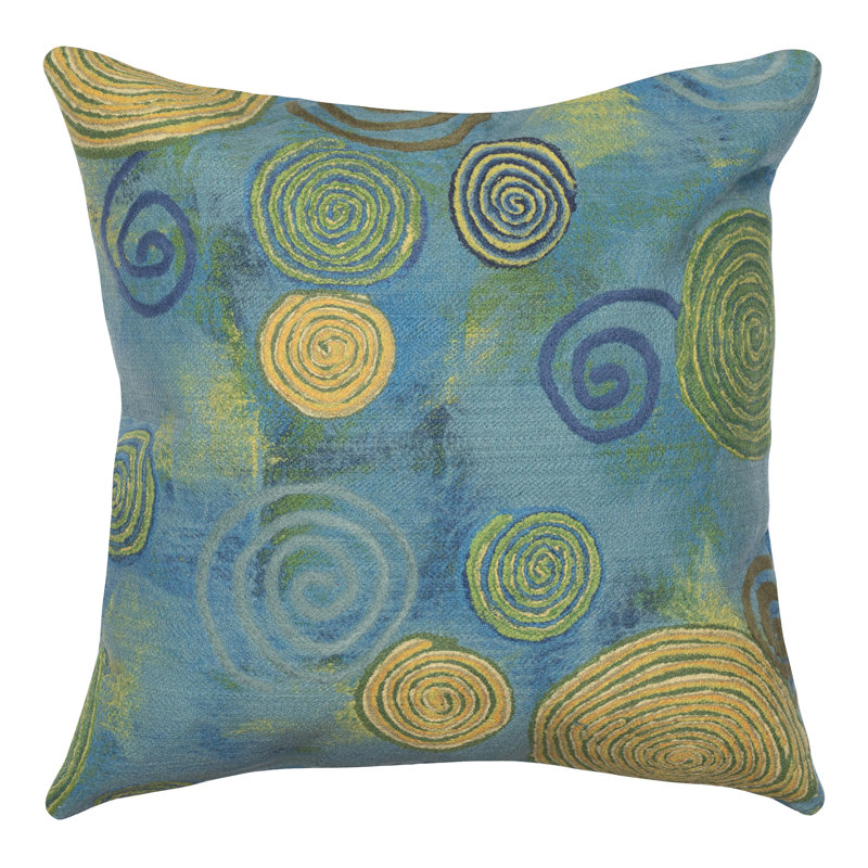 Graffiti Swirl Outdoor Square Pillow Cover & Insert, 20" x 20", Cool 1