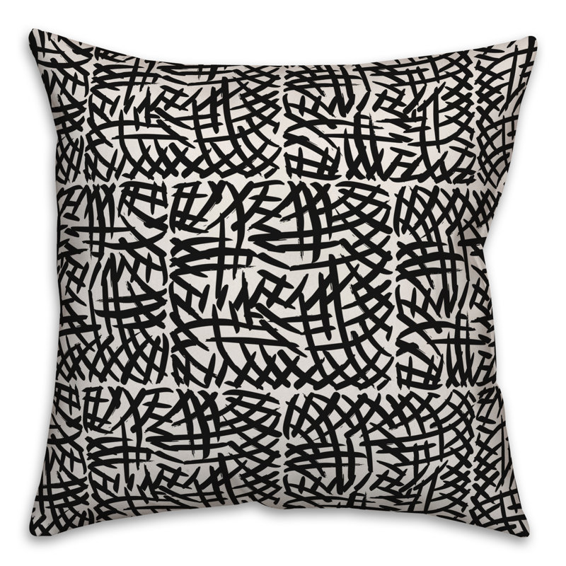  Coussin Swatches, Noir, 16 po x 1 po