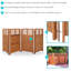 Paravent d'extérieur pliant en bois brun 4 pi x 9 pi
