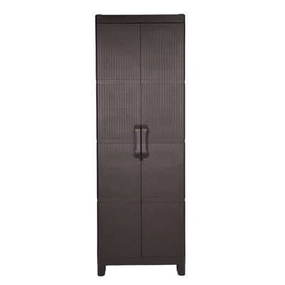 Grande armoire de rangement espresso à 3 tablettes
