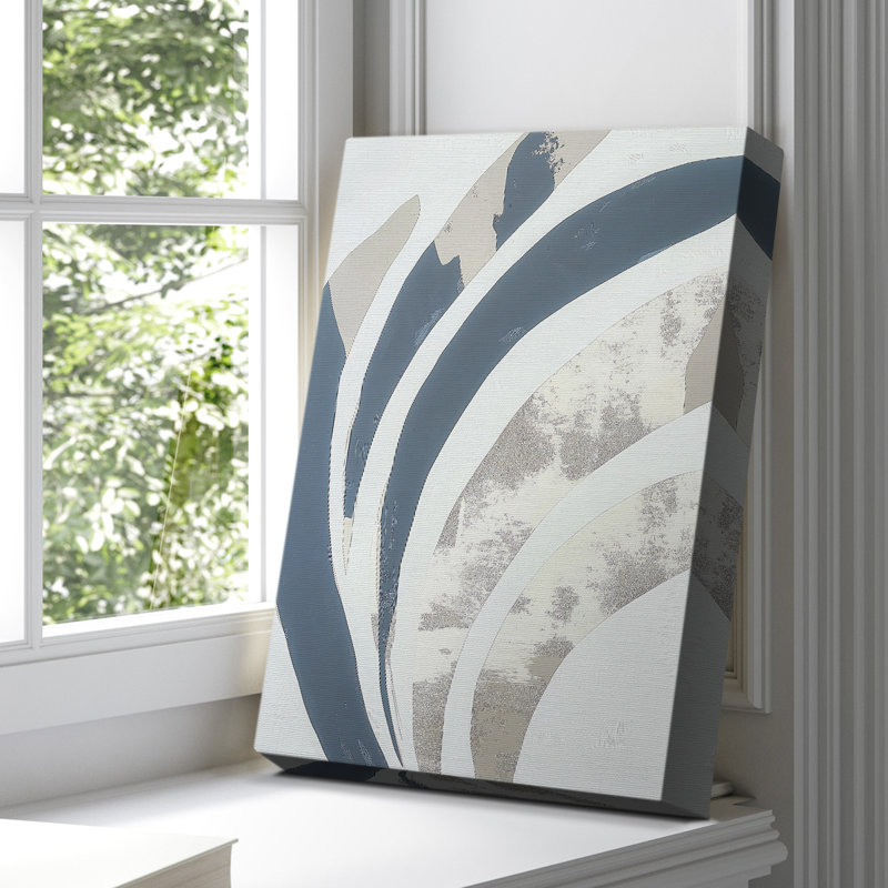 Toile tendue avec châssis abstrait LXV - prêt à être accroché , H 18 po x l 12 po