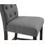Tabouret de bar en bois massif touffeté Asons, ensemble de 2-317546046