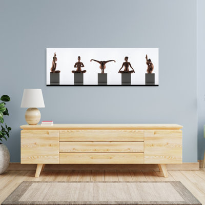 Meditative Yoga Figures Elegant Minimalist Peaceful Wall Art