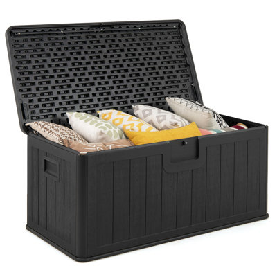 Costway 0.01cm W 380L Lockable Deck Box